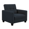 KELSO Armchair Bed w/Storage, Fabric Black