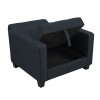 KELSO Armchair Bed w/Storage, Fabric Black