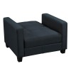 KELSO Armchair Bed w/Storage, Fabric Black