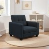 KELSO Armchair Bed w/Storage, Fabric Black