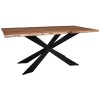 LIZARD-WT Dining Table 180x90x78 Acacia Natural Finish (Black Paint)
