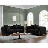 KANSAS Sofa Set (2+3) Teddy Black Fabric