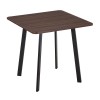 BARI Dining Table 80x80cm Metal Black/MDF Walnut
