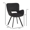 VETA Revolving Armchair Black Metal/Black Fabric