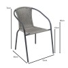BALENO-W Armchair Metal Black/Mixed Grey Wicker