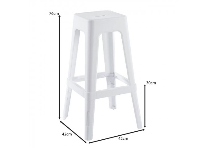 RELIX PP Bar Stool, White