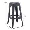 RELIX PP Bar Stool, Black