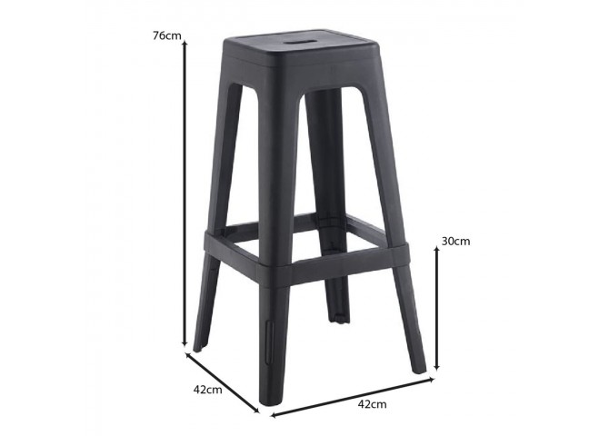 RELIX PP Bar Stool, Black