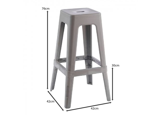 RELIX PP Bar Stool, Sand Beige
