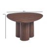 LEBRON Coffee Table 80x80cm MDF Walnut
