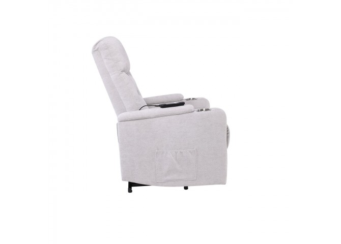 NANCY Lift-Relax Armchair, Fabric Light Grey (Electric Lift & Tilt)