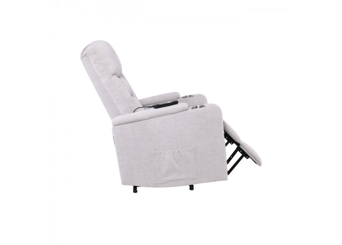 NANCY Lift-Relax Armchair, Fabric Light Grey (Electric Lift & Tilt)