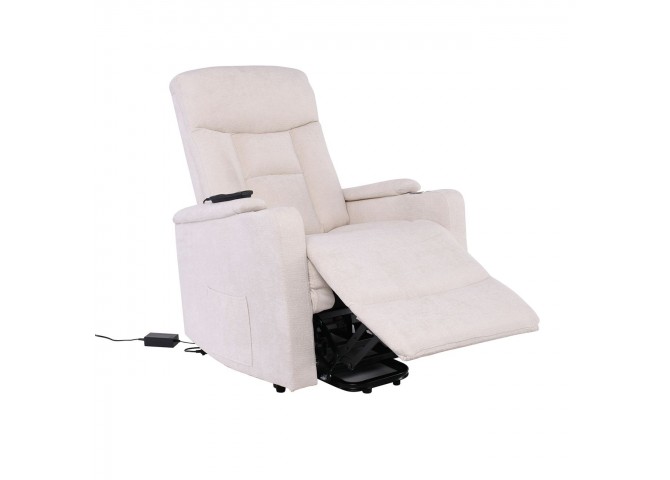 NANCY Lift-Relax Armchair, Fabric Beige (Electric Lift & Tilt)