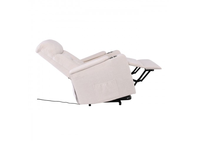 NANCY Lift-Relax Armchair, Fabric Beige (Electric Lift & Tilt)