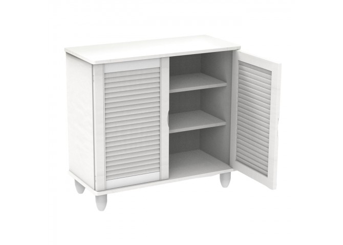 SHOE CABINET 2 Doors 77x33x70cm White