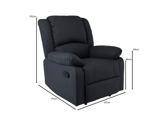 EVA Relax Armchair, Pu Black