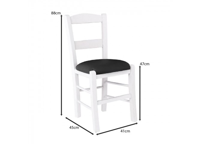 SYROS Chair Impregnation Lacquer White/Pu Black