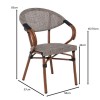 COSTA Armchair Alu Walnut/Textilene Beige