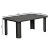 BOSTON Dining Set (Table 200x100cm+6 Armchairs) Alu Anthracite/Rope Wicker Beige