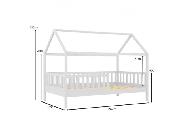 DREAM Montessori Kid Bed White (for Mattress 90x190cm)