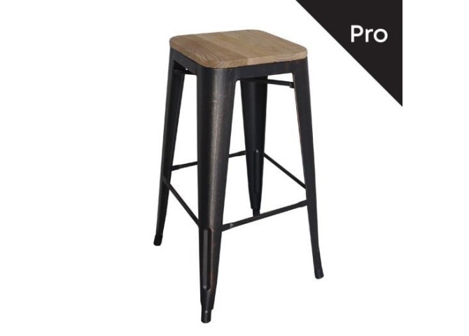 Σκαμπώ BAR Antique Black 43x43x76cm