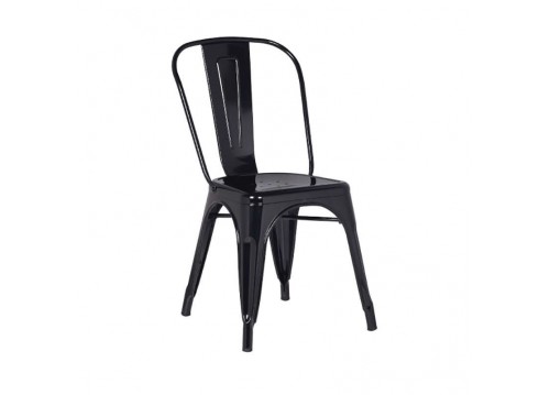 Μεταλλική καρέκλα σε μαύρο χρώμα