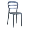 Καρέκλα Miss Bibi dark grey/smoke grey transparent