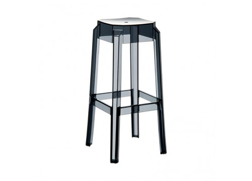 Σκαμπώ Fox 75 black transparent 36x36x75cm