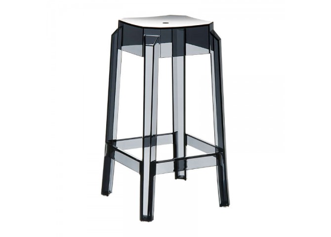 Σκαμπώ Fox 65 black transparent 36x36x65cm