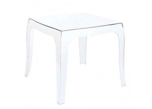 Βοηθητικό τραπέζι Queen clear transparent 51x51x43cm