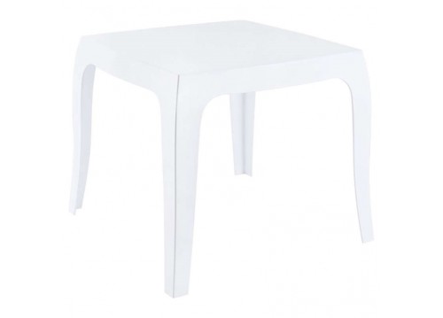 Βοηθητικό τραπέζι Queen glossy white 51x51x43cm