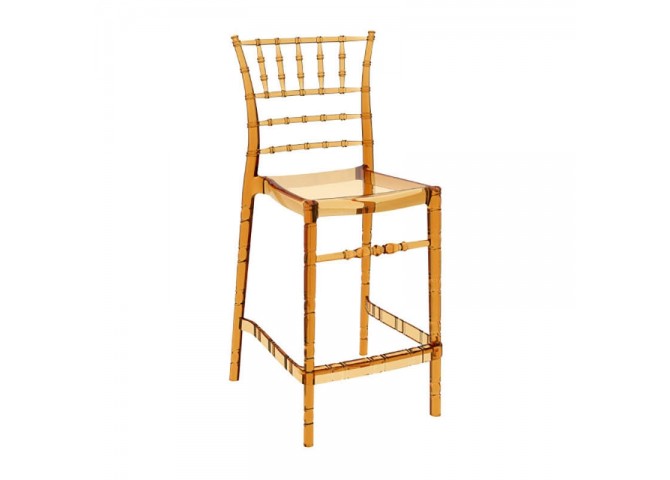 Σκαμπώ Chiavari amber transparent 47x51x103cm