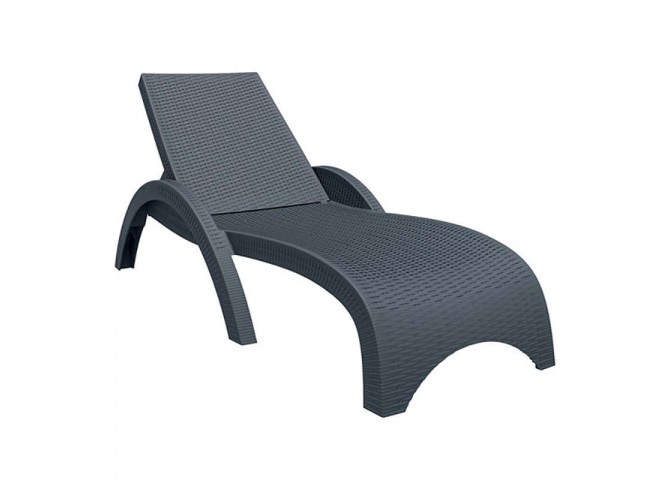 Ξαπλώστρα Fiji dark grey 187x73x44εκ