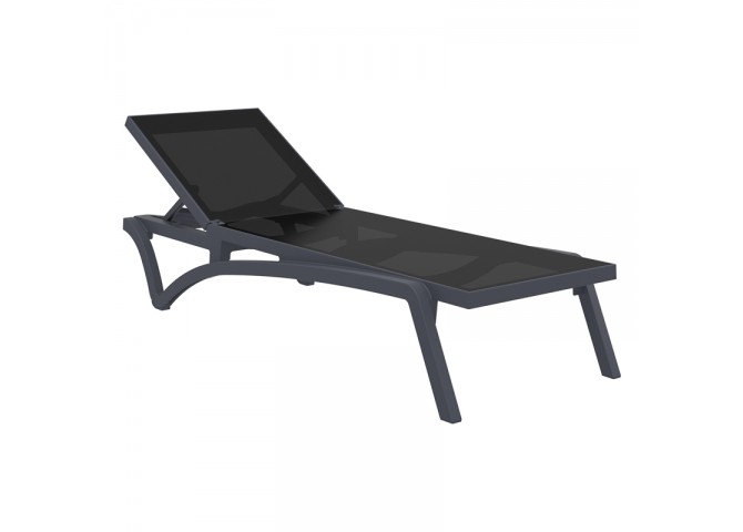 Ξαπλώστρα Pacific dark grey/black 193x68x35εκ