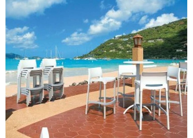 Σκαμπώ bar Gio 75 white 39x45x96cm