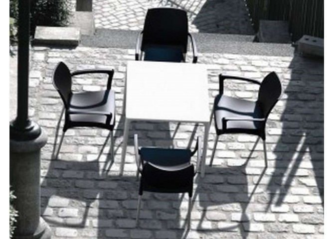 Τραπέζι Mango silver grey 72x72x72