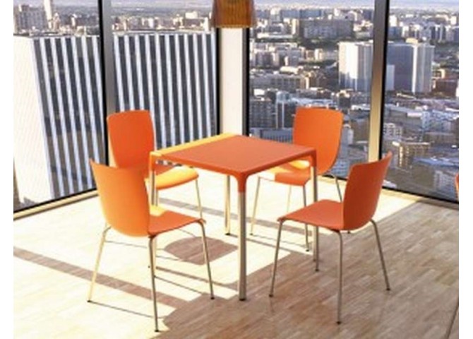 Τραπέζι Mango Alu orange 72x72x72