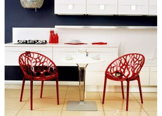 Καρέκλα Crystal red transparent
