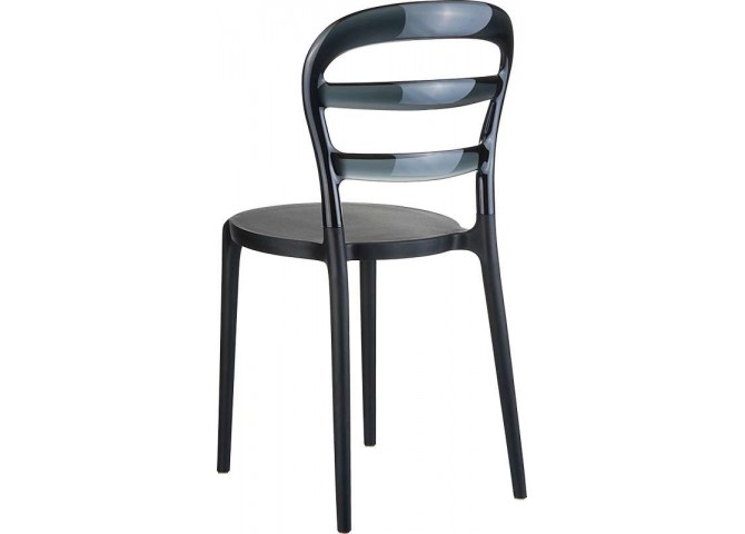 Καρέκλα Miss Bibi black/black transparent