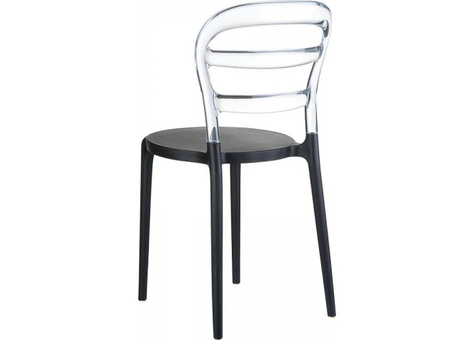 Καρέκλα Miss Bibi black/clear transparent