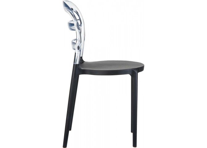 Καρέκλα Miss Bibi black/clear transparent
