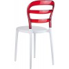 Καρέκλα Miss Bibi white/red transparent