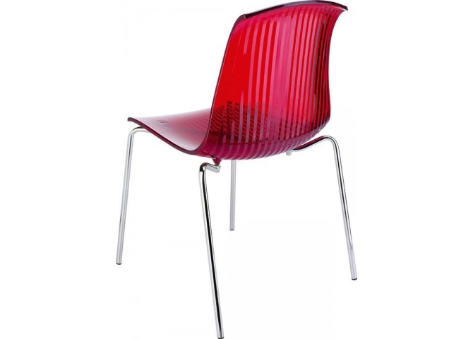 Καρέκλα Allegra red transparent