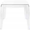 Βοηθητικό τραπέζι Queen clear transparent 51x51x43cm
