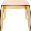 Βοηθητικό τραπέζι Queen amber transparent 51x51x43cm