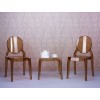 Βοηθητικό τραπέζι Queen amber transparent 51x51x43cm