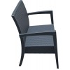 Διθέσιος Kαναπές Miami dark grey 128x77x89εκ
