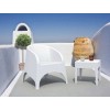 Τραπεζάκι βοηθητικό Miami lounge white 45x45x45