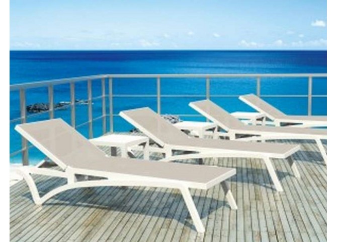 Ξαπλώστρα Pacific white/dove grey 193x68x35εκ