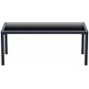 Τραπέζι με τζάμι Tahiti dark grey 180x94x75